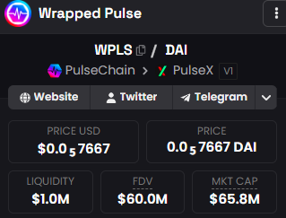 $PLS LITERALLY HAS A MC OF 60M

$1M LIQUIDITY AND 17K HOLDERS, IT COULD LITERALLY SPIKE WITH A BUNCH OF MONEY, A POTENTIALLY TENS OF BILLIONS OF MC CHAIN SITTING AT 60M MC

GIVE ME ONE REASON WHY YOU SHOULDN'T BUY IT, YOU CAN'T.

$PLS $PLSX $HEX $PRVX