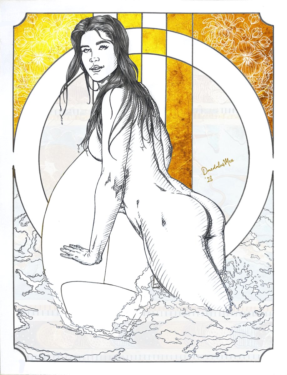 DaedalusM3x's tweet image. Getting ready for the summer! #traditionalart #originalcharacter #surfer