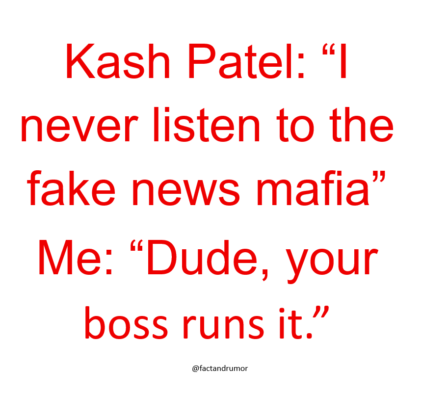 factandrumor's tweet image. #FlashbackFriday #FBI #TrumpCult #Resisters: Kash Patel sued Atlantic writer Sarah Fitzpatrick for $250 million. If you lose a frivolous lawsuit, shouldn't you be liable for the same amount?