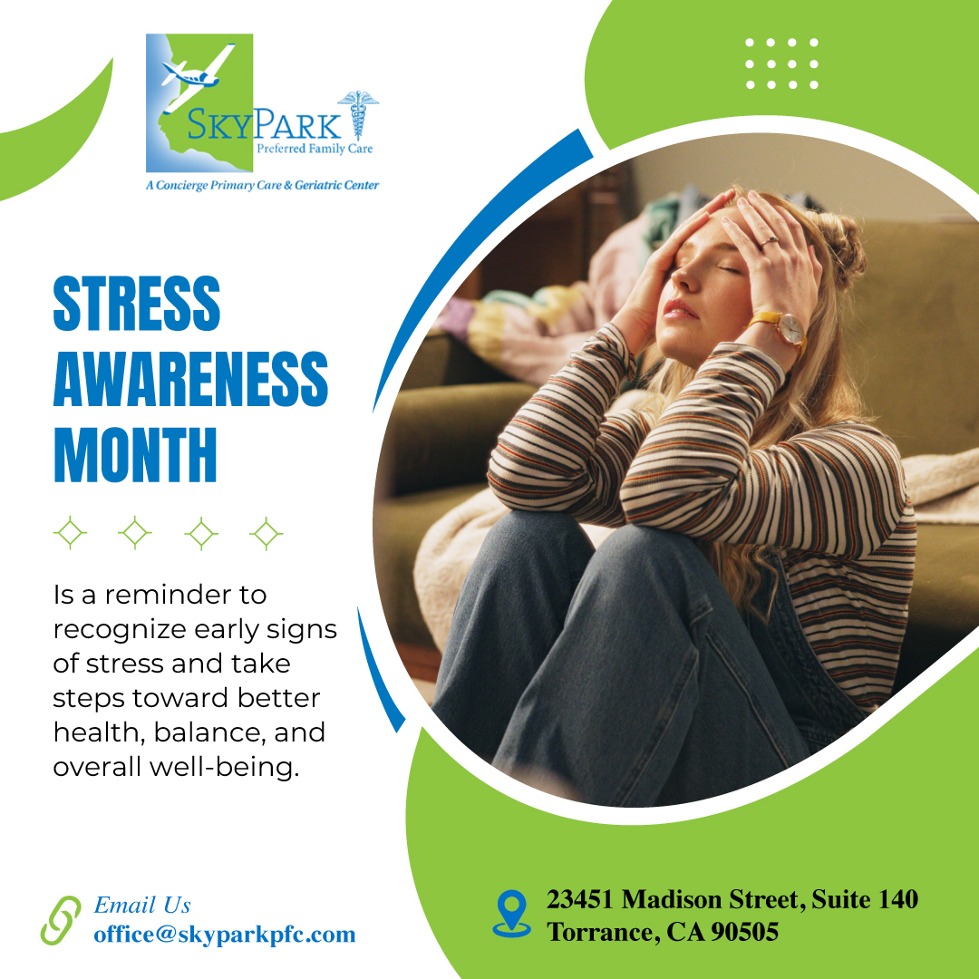 skyparkpfc's tweet photo. Stress affects your health daily. 🧠 This Stress Awareness Month, listen to your body and take action. 💙 https://t.co/9YD8rhRrCh 

#StressAwarenessMonth #StressAwareness #PreventiveCare #SkyparkPreferredFamilyCare https://t.co/gBnDFBdZTg
