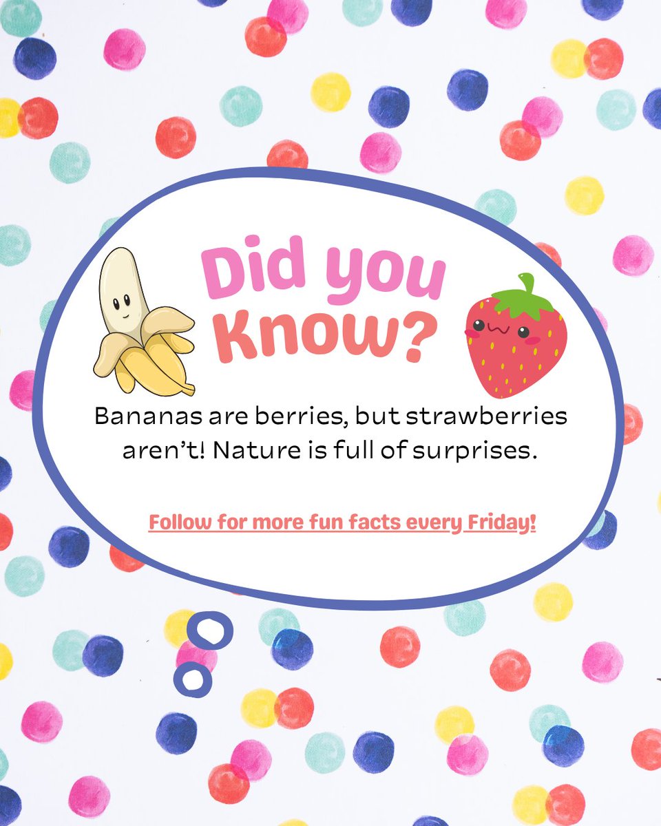 MillerPlac87383's tweet image. Fun Fact Friday! #funfacts #bananas #strawberries #berries #fruit #HuntingtonLearningCenter #MillerPlace #tutoring #kthrough12 #Reading #Math