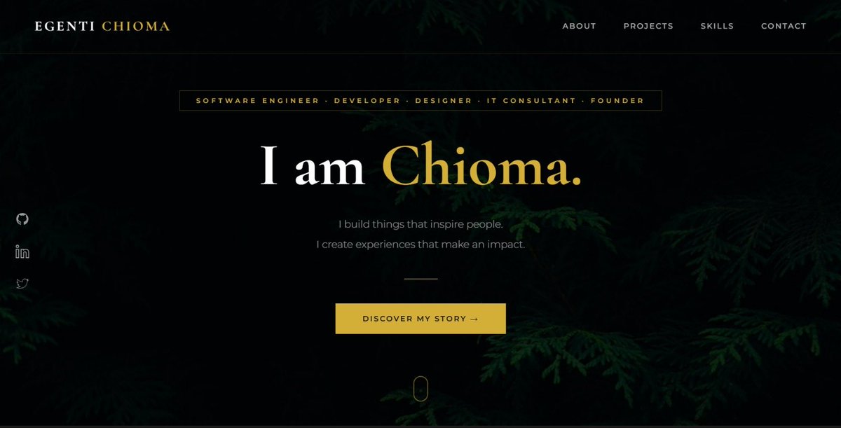 ChiomaHQ's tweet image. 6 months of late nights, zero inspiration and a lot of tears later, my portfolio is finally DONE🤍
I wanted it to feel like ME, not just another developer site. I think I got there.
I’d love your honest opinions💕
egenti-cybil-chioma.vercel.app

#WomenInTech #softwaredeveloper #Collan