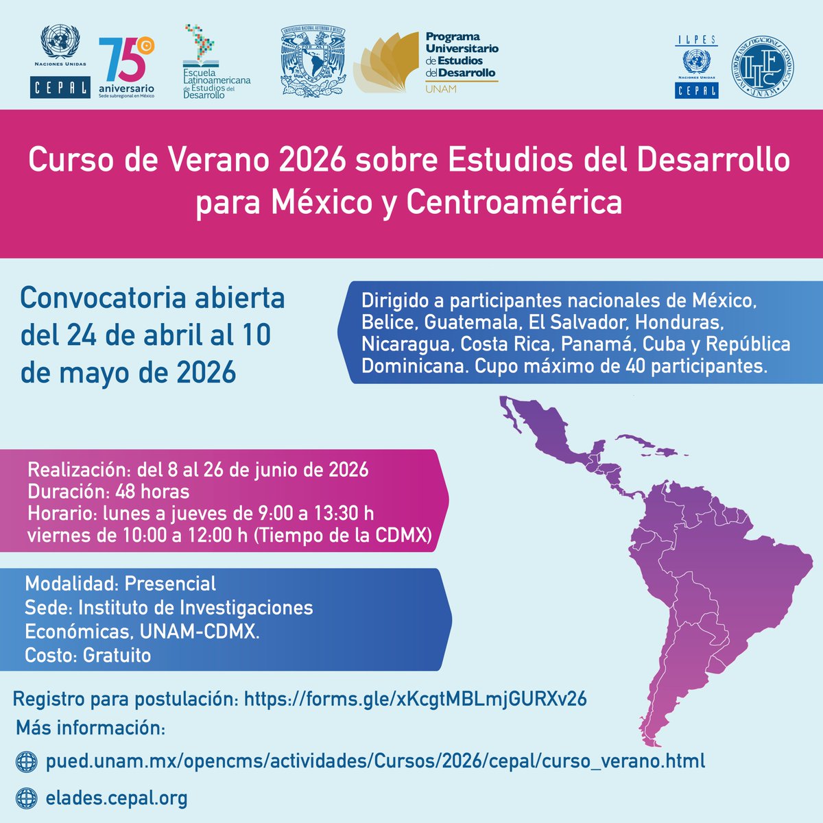 InformePUED's tweet photo. Te invitamos a participar en el Curso de Verano. Postulate en: https://t.co/U5PLgfJ6Bk información en: https://t.co/y6ZkkrOw7N
@cepal_onu @FEconomiaUNAMof @pueeunam @PUEDUNAM @ENTSUNAMOficial @UNAM_MX @LaUASLP https://t.co/7sUdQx23Jv