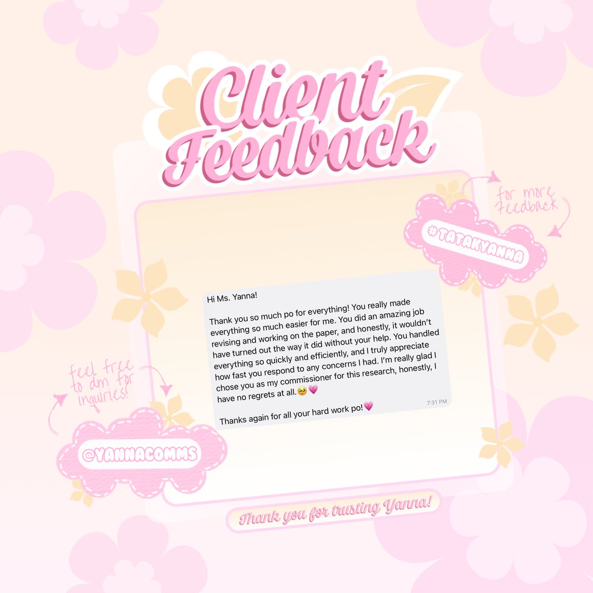 #tatakyanna ⟢

𝐓𝐀𝐒𝐊: Marketing Management Thesis Proposal (Chapters 1-2 IMRAD)

"𝙄’𝙢 𝙧𝙚𝙖𝙡𝙡𝙮 𝙜𝙡𝙖𝙙 𝙄 𝙘𝙝𝙤𝙨𝙚 𝙮𝙤𝙪 𝙖𝙨 𝙢𝙮 𝙘𝙤𝙢𝙢𝙞𝙨𝙨𝙞𝙤𝙣𝙚𝙧 𝙛𝙤𝙧 𝙩𝙝𝙞𝙨 𝙧𝙚𝙨𝙚𝙖𝙧𝙘𝙝, 𝙝𝙤𝙣𝙚𝙨𝙩𝙡𝙮, 𝙄 𝙝𝙖𝙫𝙚 𝙣𝙤 𝙧𝙚𝙜𝙧𝙚𝙩𝙨 𝙖𝙩 𝙖𝙡𝙡. 🥹💗"

this