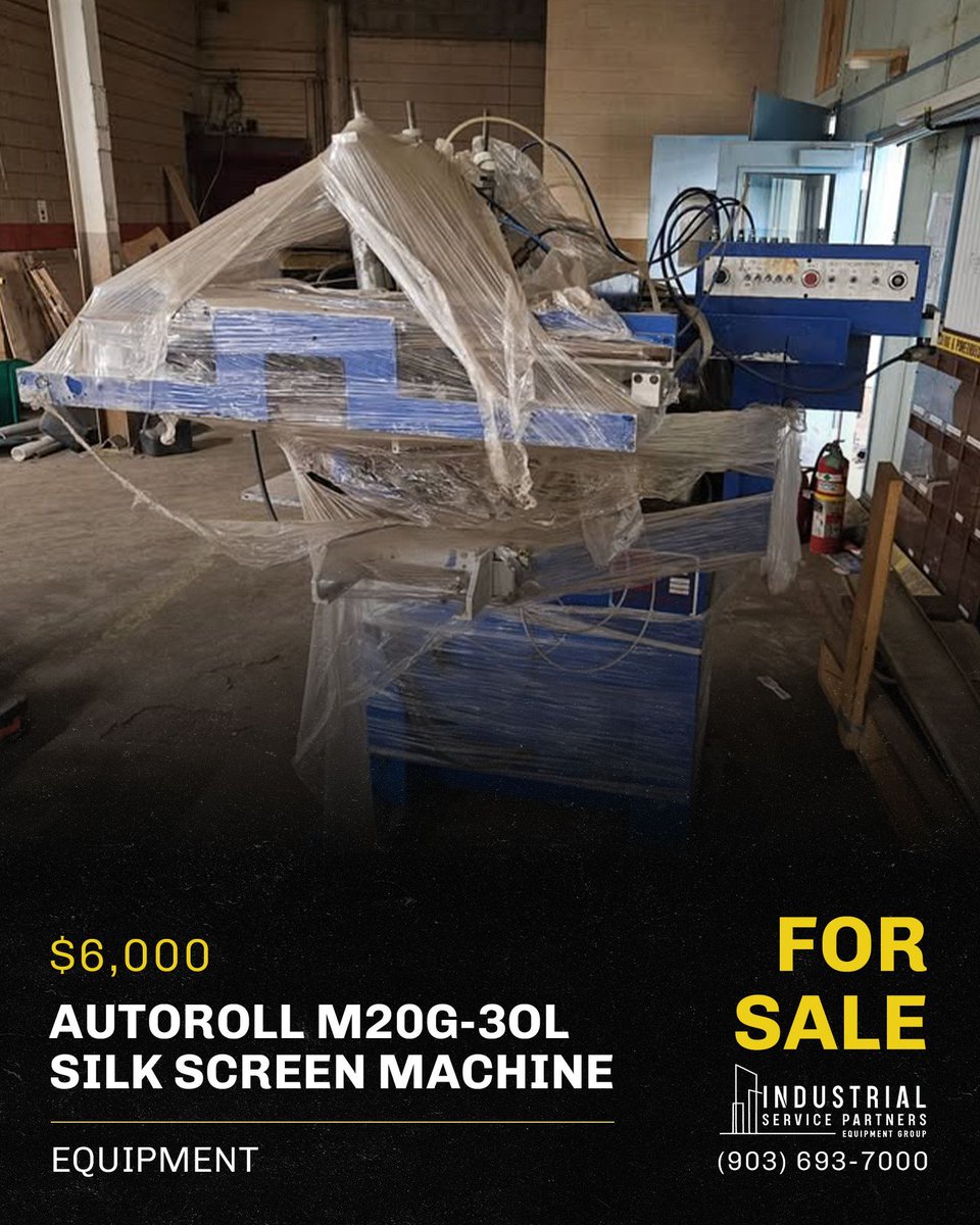 indservpart's tweet image. Ideal for #printing on irregularly shaped objects, the Autoroll M20G-3OL #SilkScreen Machine is versatile and precise for high-quality results. 

Visit the ISP #Equipment Group website or call to learn more about this product: 
🔗 ispequipment.net/product/autoro…
📞 (903) 693-7000