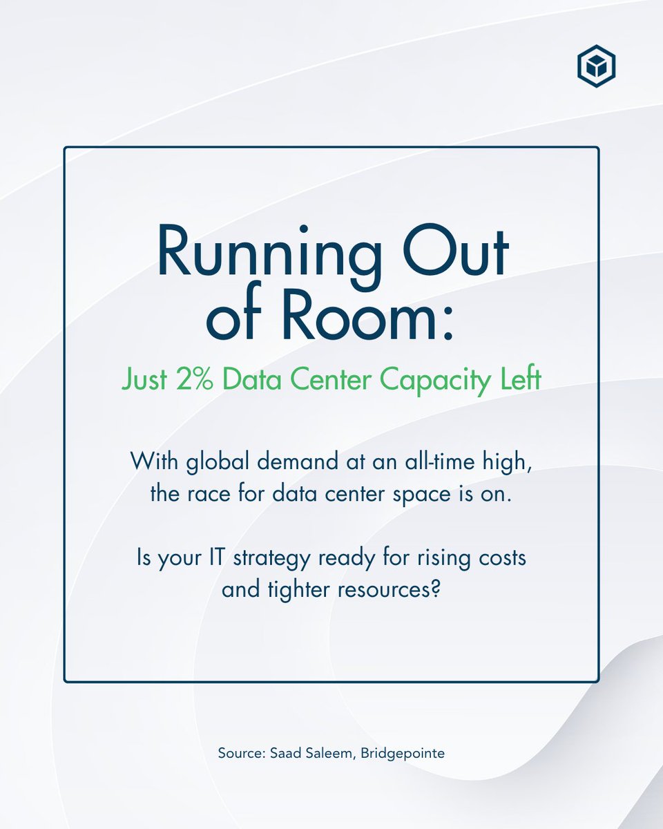 Rick_Kerzic's tweet image. Data center availability is at a premium, making efficient IT planning critical. I can walk you through options for maximizing your resources and budget.
#DataCenter #Cloud