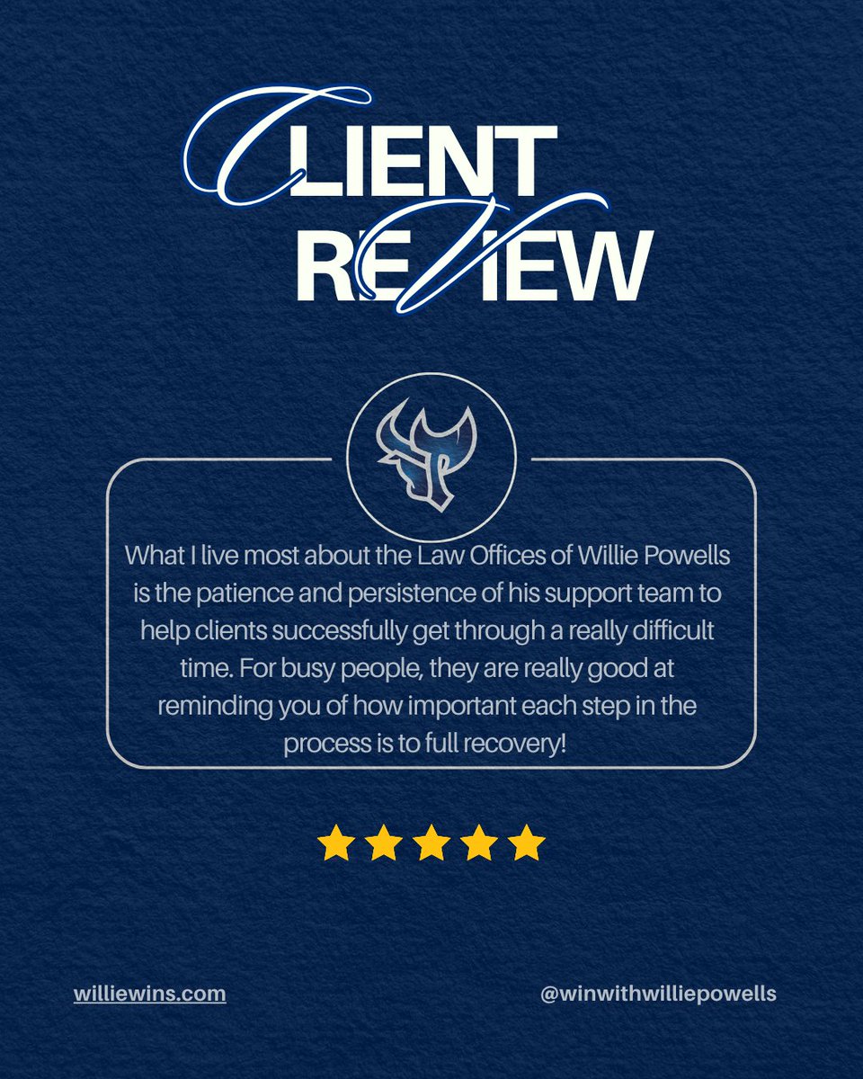 attywilliewins's tweet image. Another happy client ⭐️✨ We’re here to fight for you. 

#HoustonTX #InjuryLaw #ClientReview #LegalHelp #TopLawyer