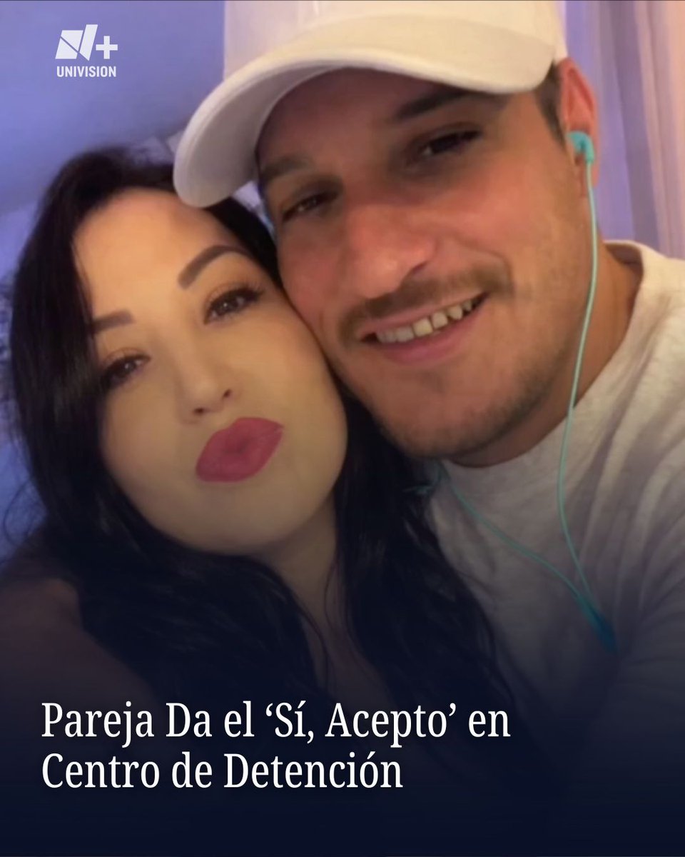 Muy distinto a lo que alguna vez soñaron y luego de que el prometido fuera detenido por ICE, una pareja de California contrajo matrimonio en un centro de detención. ➡️ uni.vi/W2UC106xEYI