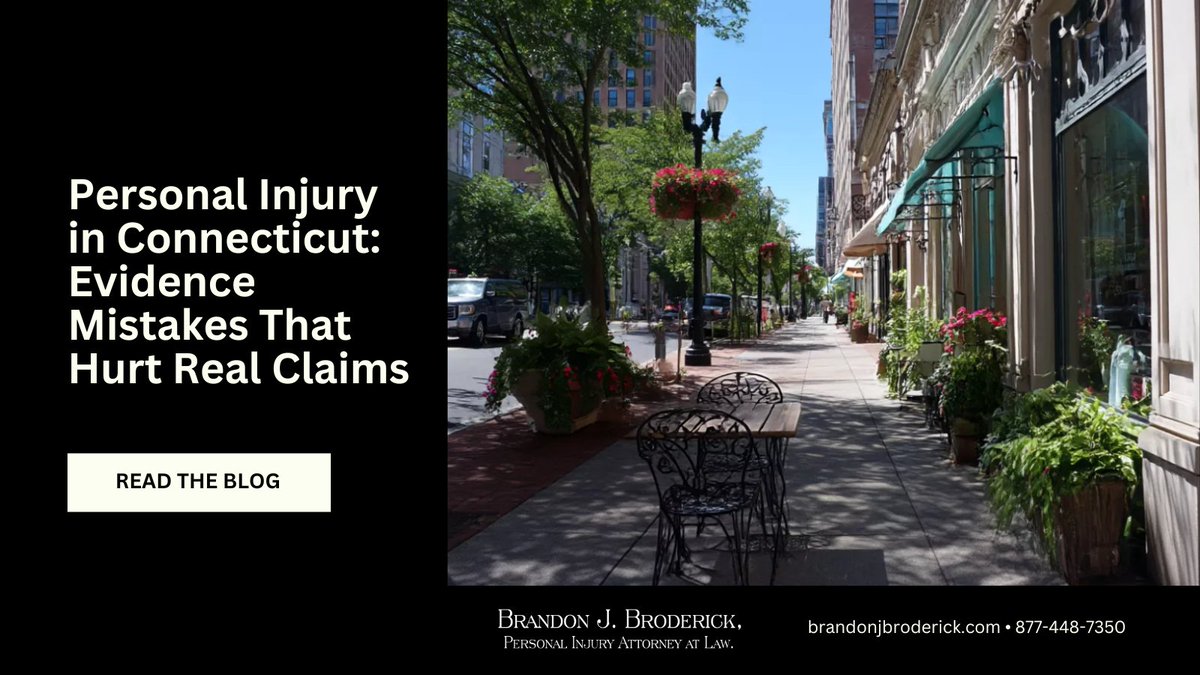 bjbroderick's tweet image. 🏛️💼⚠️ A strong personal injury claim in Connecticut can fall apart over simple evidence mistakes. 😳 Here's what to avoid to protect your case. 👉 tinyurl.com/ycxy46m5

#PersonalInjury #ConnecticutAttorney #LegalFacts #LegalGuide