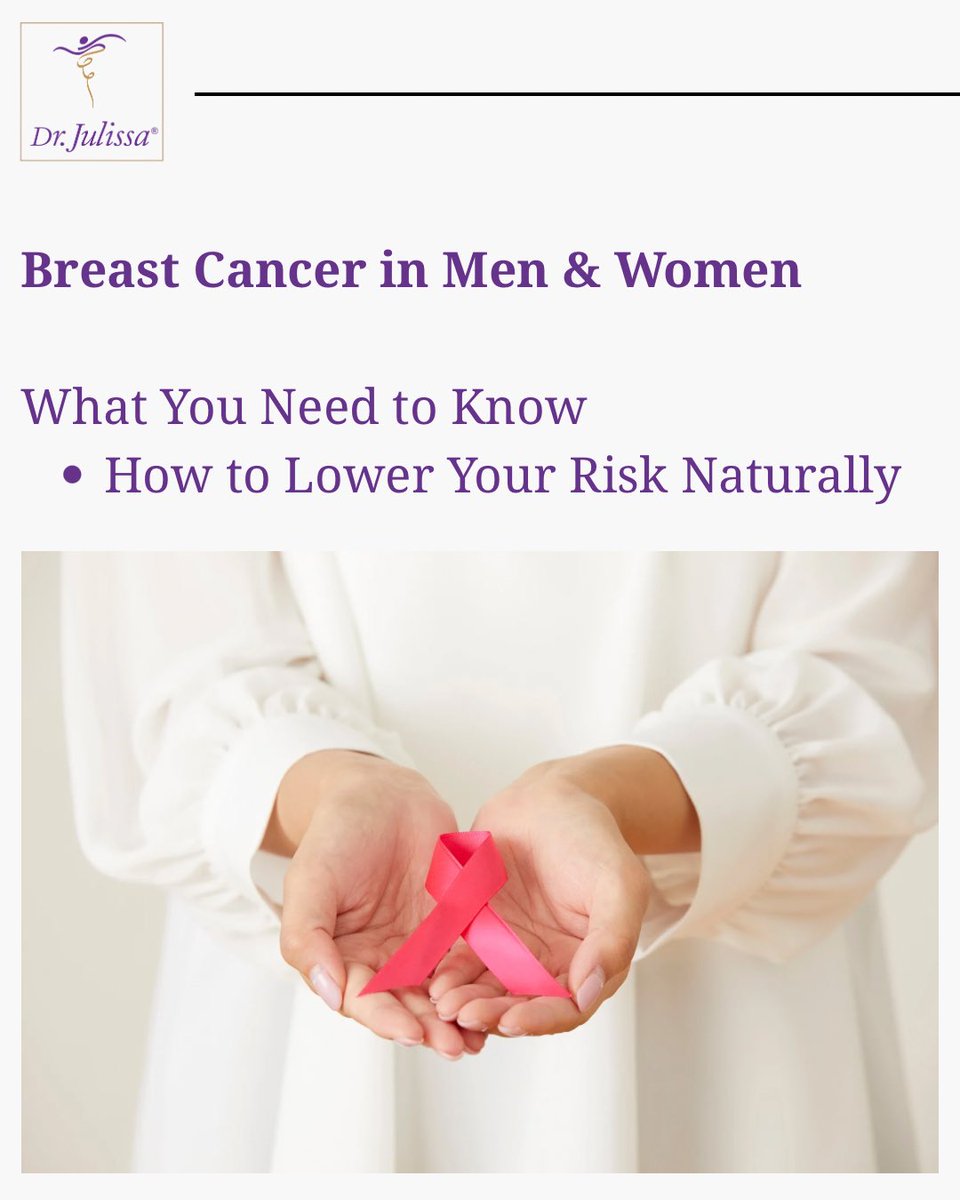 DrJulissa's tweet photo. Breast Cancer risk isn't random-- it's influenced by what is happening within your soul, spirit, the way we live, eat, and care for our bodies.

From excess weight and hormone exposure to daily lifestyle choices, your internal environment matters more than you think. https://t.co/V2cvl9b02s
