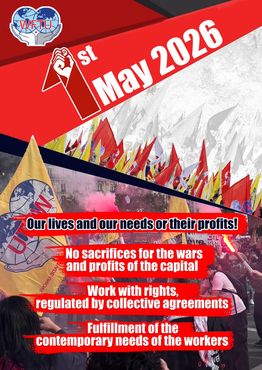 theleftchapter's tweet image. Let May Day 2026 be a milestone of struggle and counteroffensive: World Federation of Trade Unions

theleftchapter.com/post/let-may-d… #IWD #Gaza #IranWar‌ #CubaNoEstáSola #Cuba