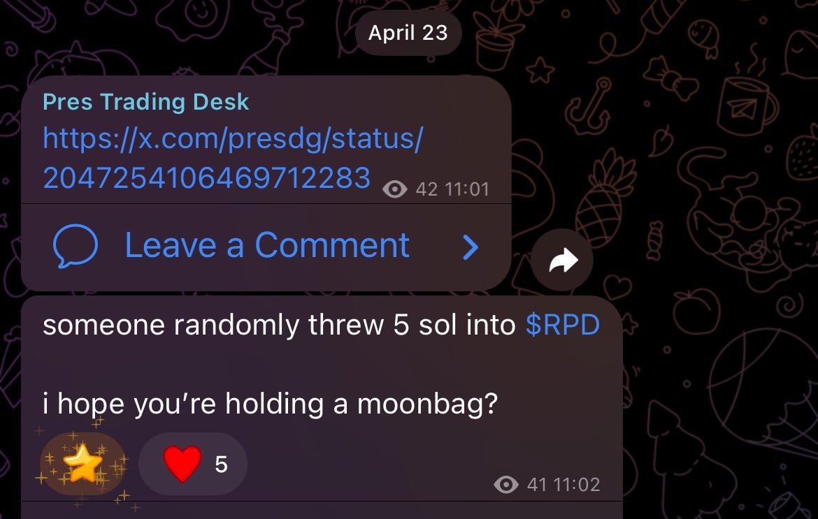 i know something you don’t know

$RPD szn

BeSKJL54vJ8VeqhPBXeHMgFMJnbHxfDN3pARDmvApump