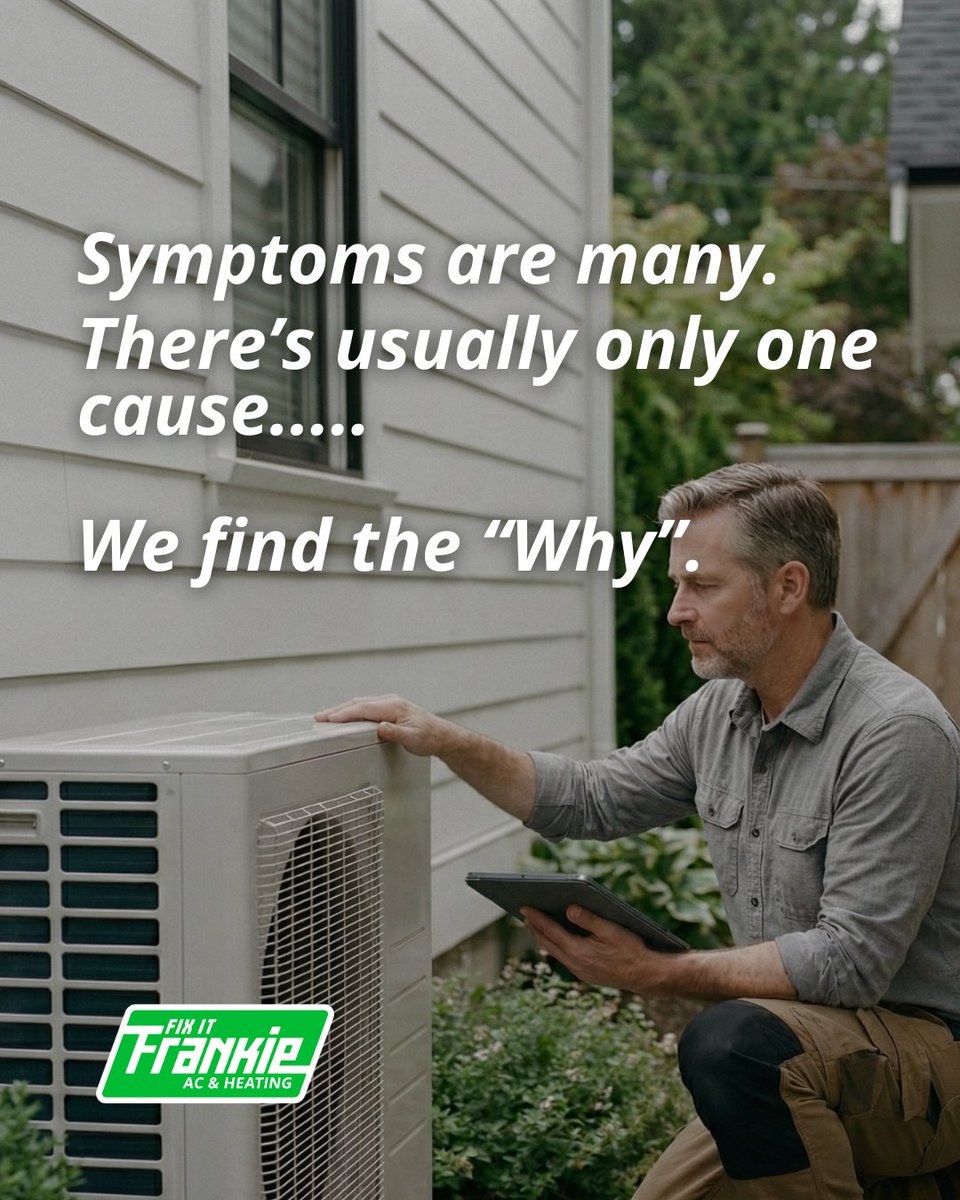 frankiecanfixit's tweet image. When your system behaves strangely, a hum, a blank screen, or stale air, it's easy to panic. 

We isolate the root cause before suggesting a single part. 

Understanding the "Why" is the only way to provide a permanent "How" for the fix.

#hvacdiagnostics #homesolutions