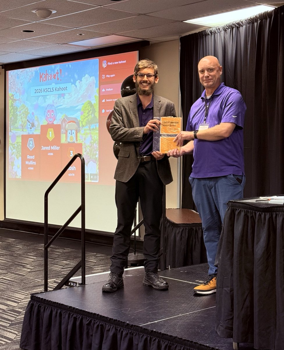 melgiusti's tweet image. Kahoot Challenge at the KSCLS meeting. Lab knowledge on full display! #lab4life @ASCLS