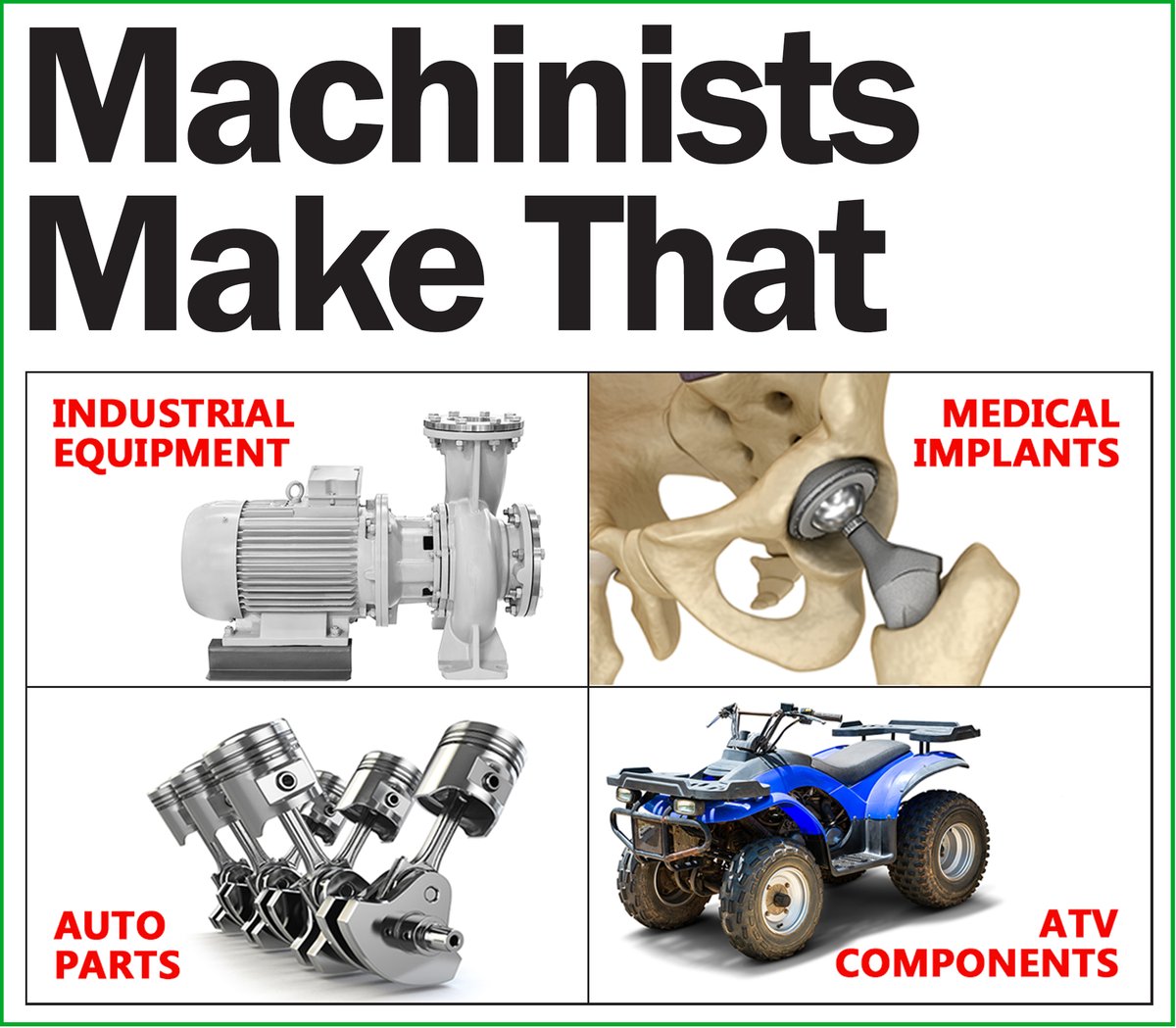 Like working with your hands and making things? Consider a career as a machinist. Machinists manufacture the products that keep the world running. Launch your future in this in-demand field—apply for our program in Huntington or South Charleston. Details: mfg.marshall.edu/machinist-cnc