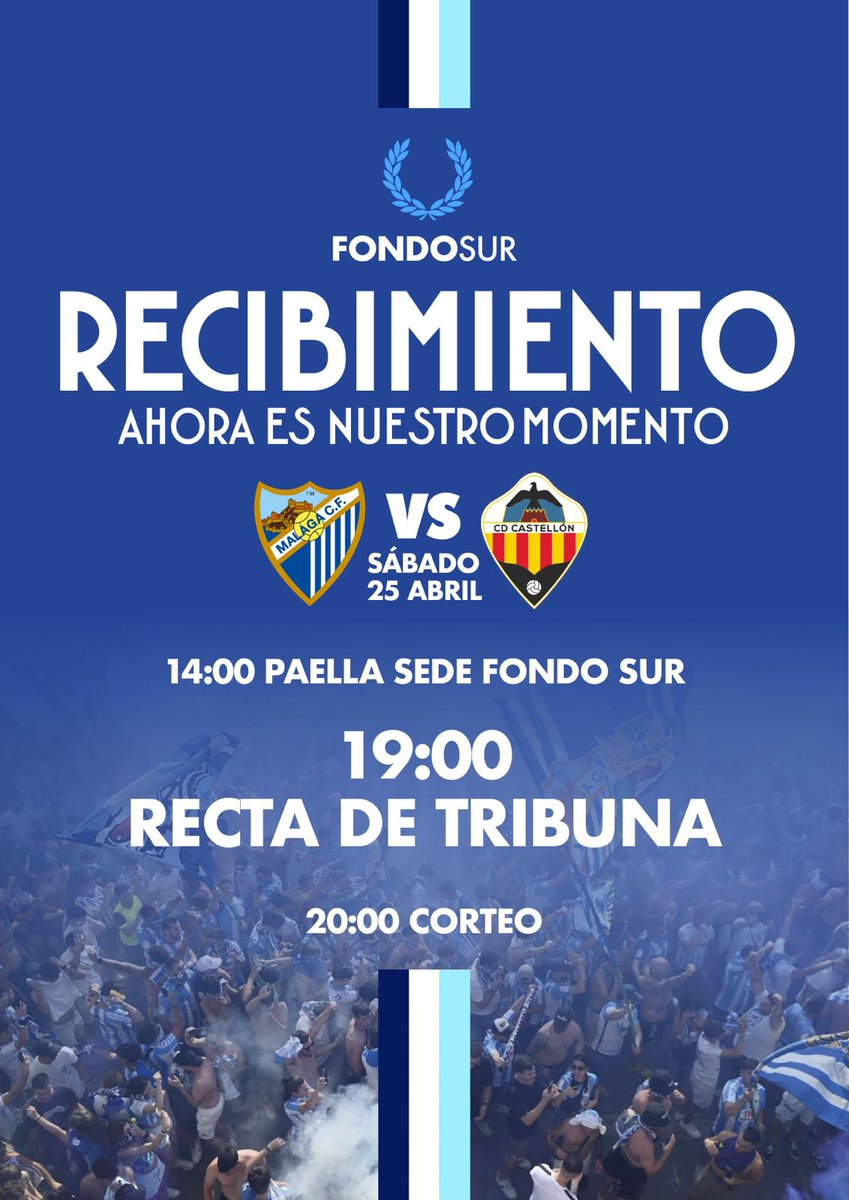 📢 ¡ATENCIÓN AL RECIBIMIENTO DE MAÑANA! 

No es posible evitar el vallado para el recibimiento, pero se ha acordado:

🛣️ Carril vallado estrecho: el espacio justo para el bus.
🙌 Afición a ambos lados del carril.
🚶‍♂️💨 Acompañar al bus por detrás tras pasar.

¡A dejarlo todo! 🏟️🔥