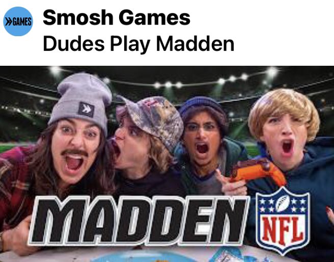 meatballnews93's tweet photo. Let’s play Madden with the boys!
Angela Giarratana is featured in Smosh Games’s new YouTube video!
#angelagiarratana #amandalehancanto #courtneymiller #arasha #smosh #smoshgames #youtube #madden
https://t.co/2Xtph5pmdY https://t.co/TlxCvtBaOY