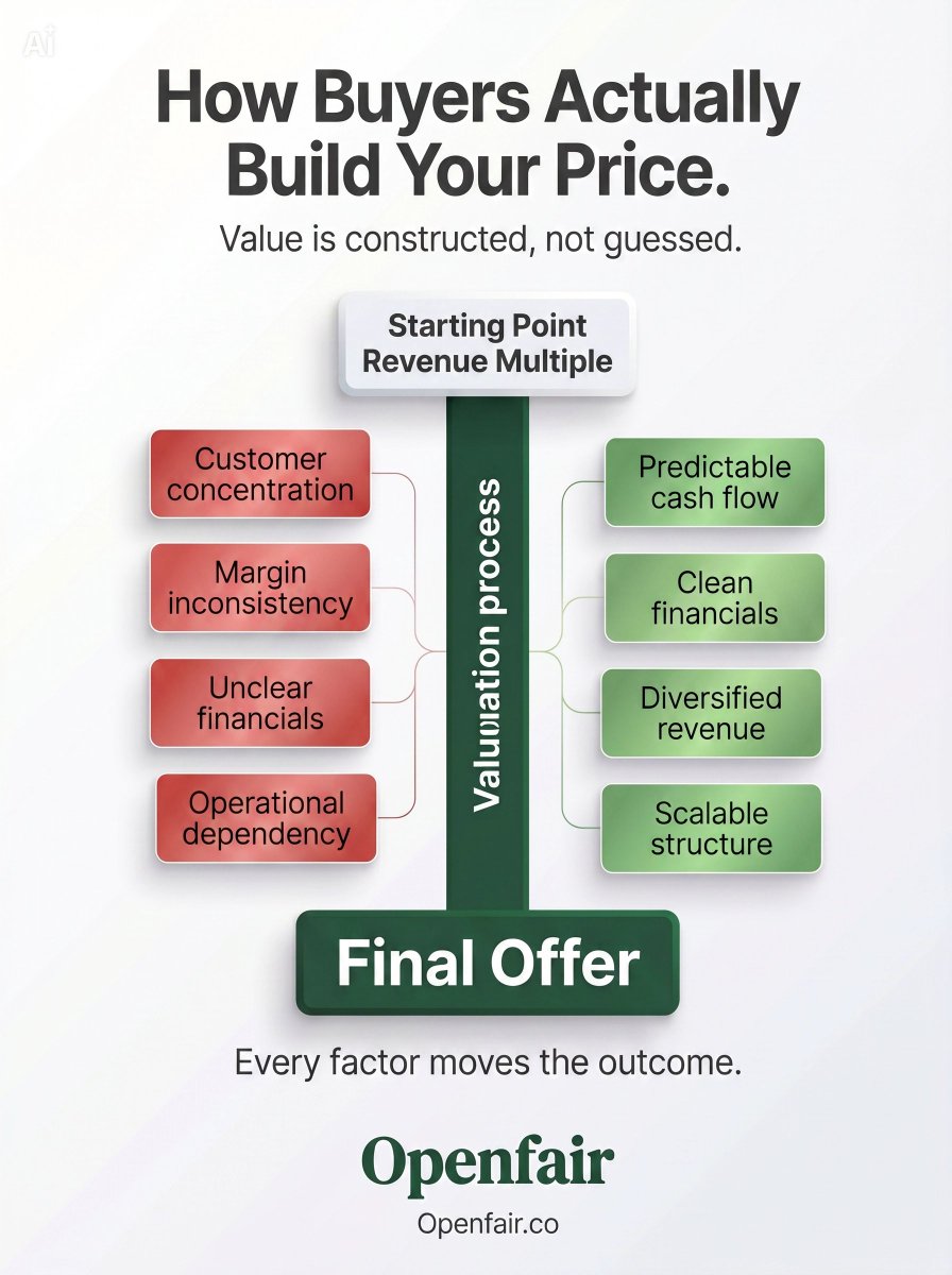 OpenfairCO's tweet image. Value is not a single number. It is the result of everything that strengthens or weakens your business. The more structured and predictable you are, the more control you have over the outcome.

#Openfair #BusinessOwners #BusinessValuation #MergersAndAcquisitions #StrategicFinance