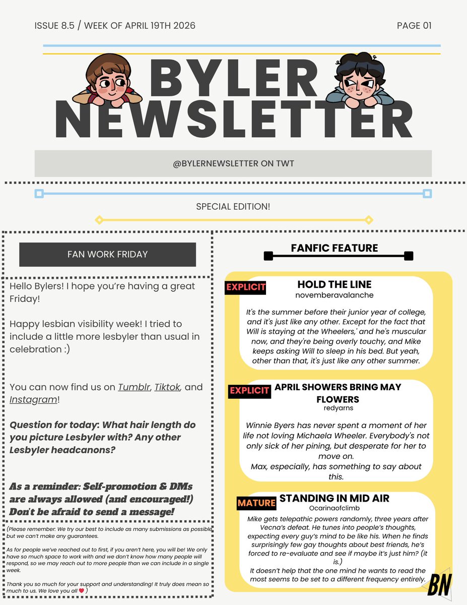 Byler Newsletter tweet media