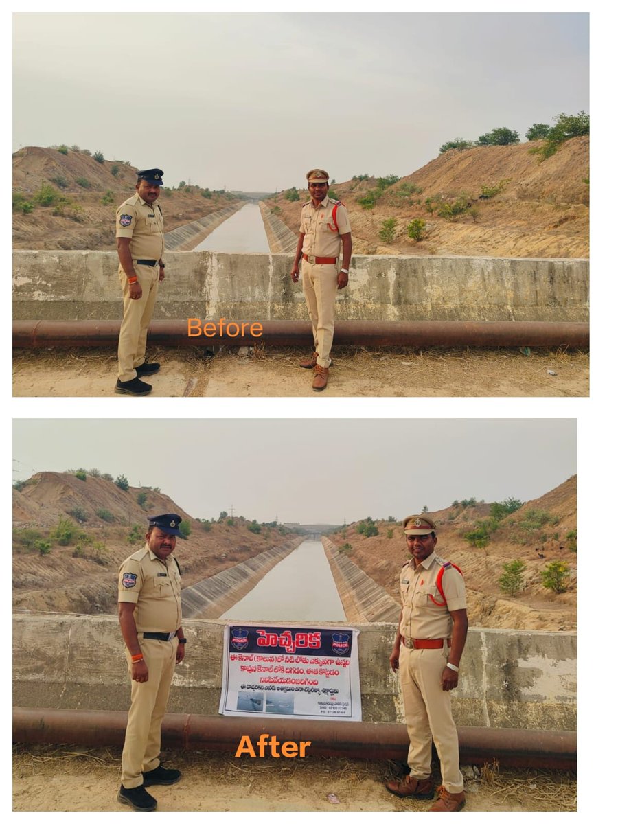 siddipetcp's tweet image. Public safety is our top concern. 📢 Siddipet Police is identifying risky water spots and installing alert signs.
🗓️ Safety campaign: April 20–30
✅ Warning signage &amp;amp; fencing underway
🙏 Stay safe—stay away from deep waters! 🌊 
#Awareness #Staysafe
