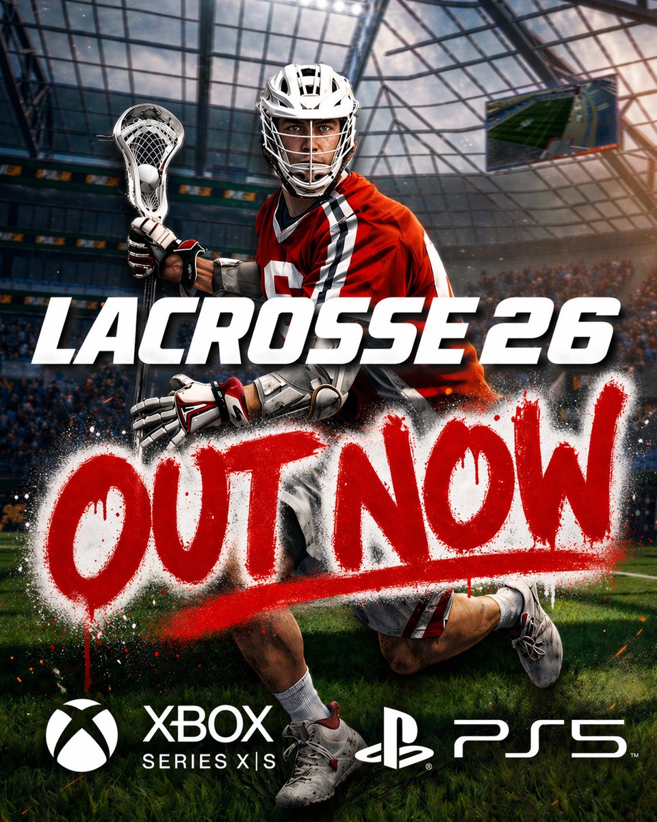 laxvideogame's tweet image. LACROSSE 26 IS OUT NOW #PS5 #XBOXSERIES #LACROSSE #GROWTHEGAME