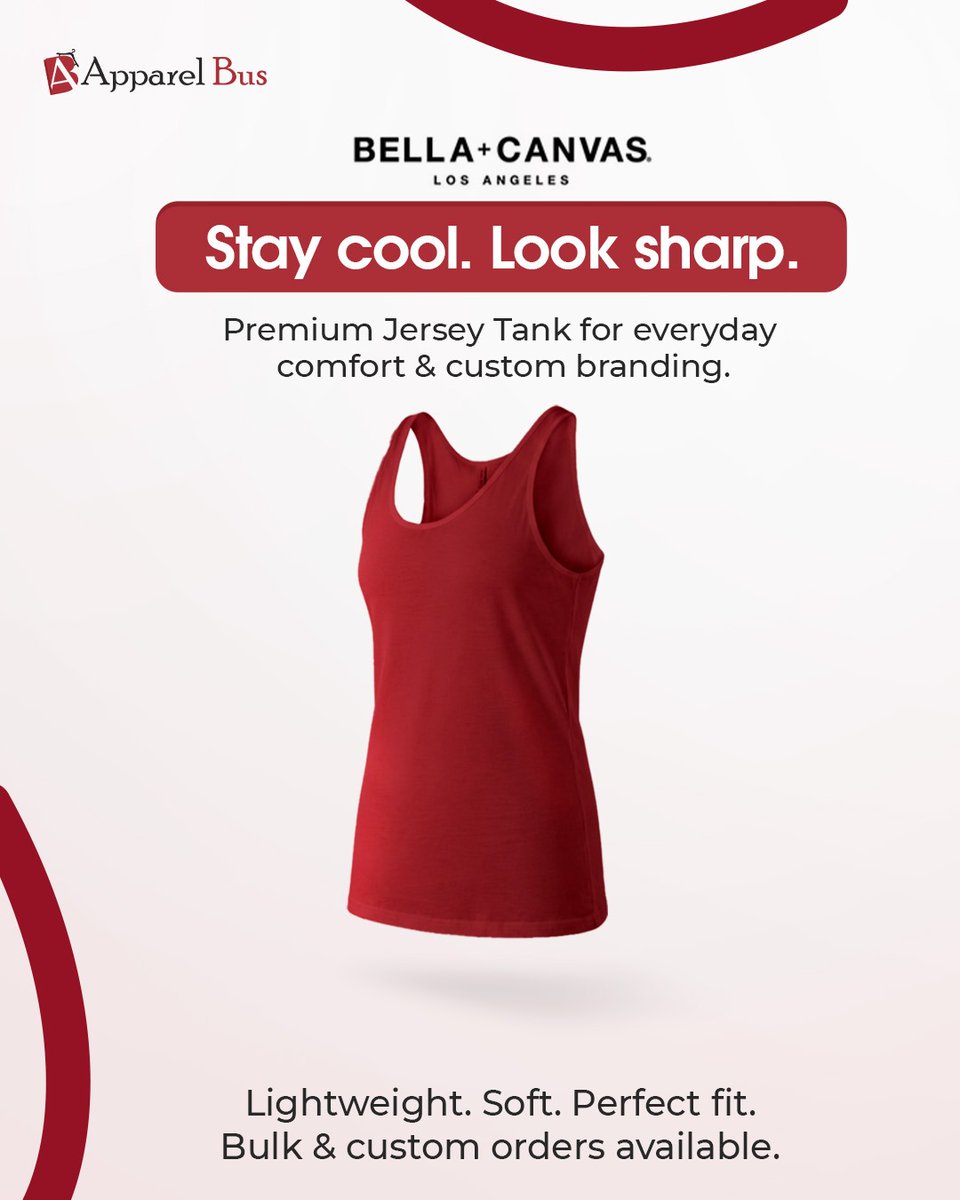 BusApparel's tweet image. The tank that does it all.

Order Now: apparelbus.com/product/bella-…

#ApparelBus #BellaCanvas #CustomApparel #BlankApparel #PremiumBasics #SummerStyle