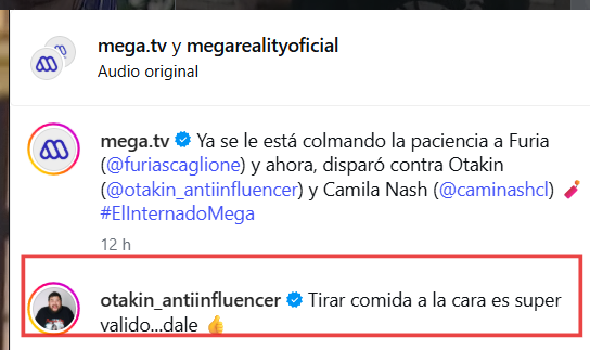Así es como Mega opera para limpiar la imagen de su EMPLEADO Otakin y hacer quedar peor a Furia .Siendo el único Fandom que le trae visibilidad: Hilo🧵
1 - Otakin siempre tirando comentarios con Hate en el IG de Mega (post 4/24 - media noche) 
#FuriaEnElInternado #ElInternadoMega