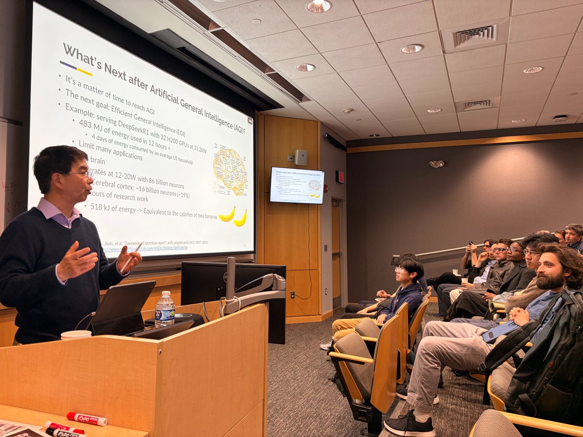 brownengin's tweet photo. Today, the School of Engineering and the Office of the Provost co-hosted a special joint seminar featuring Jason Cong, Director of UCLA’s Center for Domain-Specific Computing. His presentation, titled “Efficient General Intelligence - When Novel Models Meet Customized Silicons.” https://t.co/ACNGfDgOkE