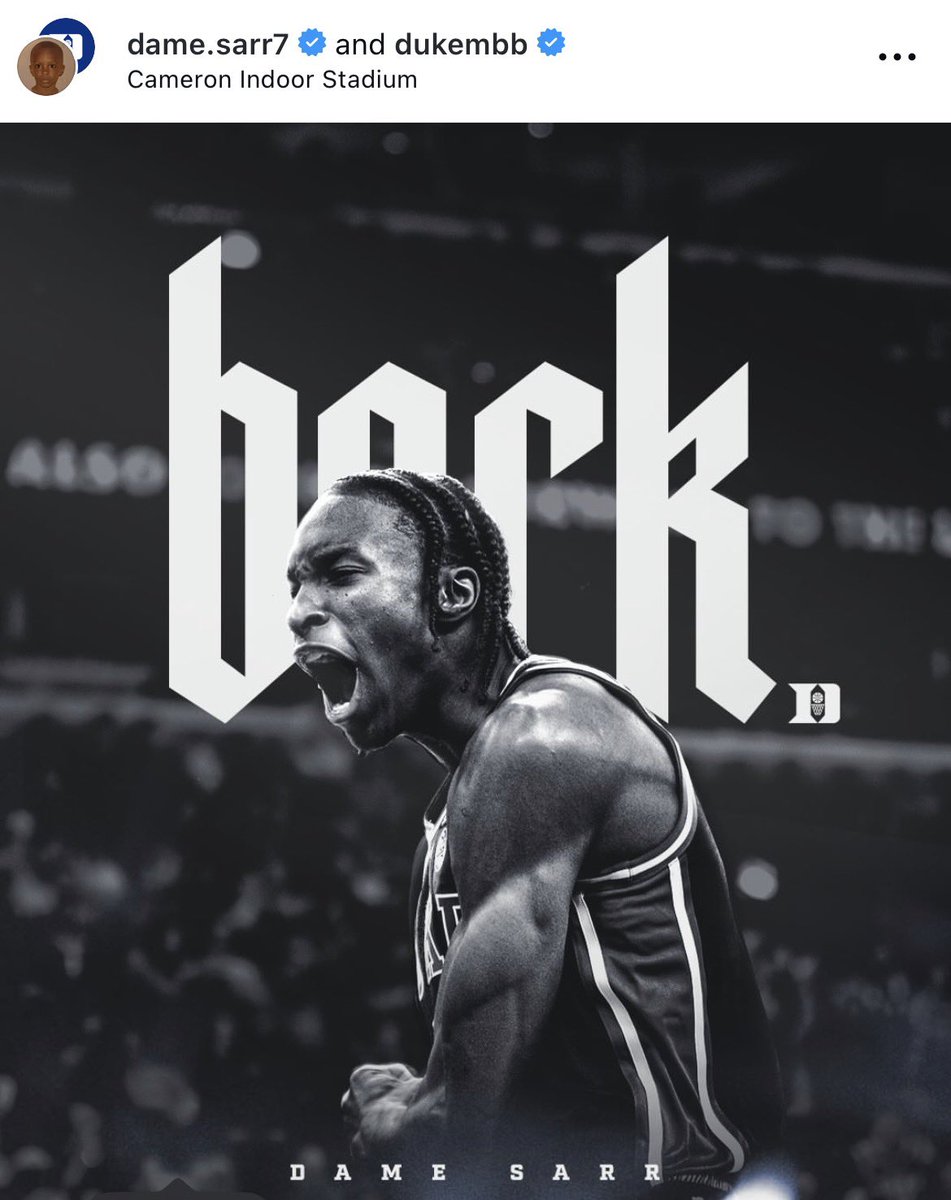SlimShadii_23's tweet photo. Delayed not denied. π€ππ
LFG DAME!! @DukeMBB!!
#DukeNation
#DDMF https://t.co/pa4fc3qMrH