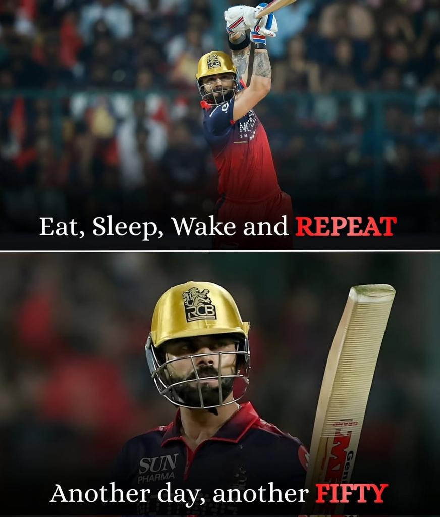 Ramanp167's tweet photo. Ab to Aadat si h mujhko ....king kohli 

#RcbvsGt 
#viratkohli https://t.co/Edf4eZXGU2