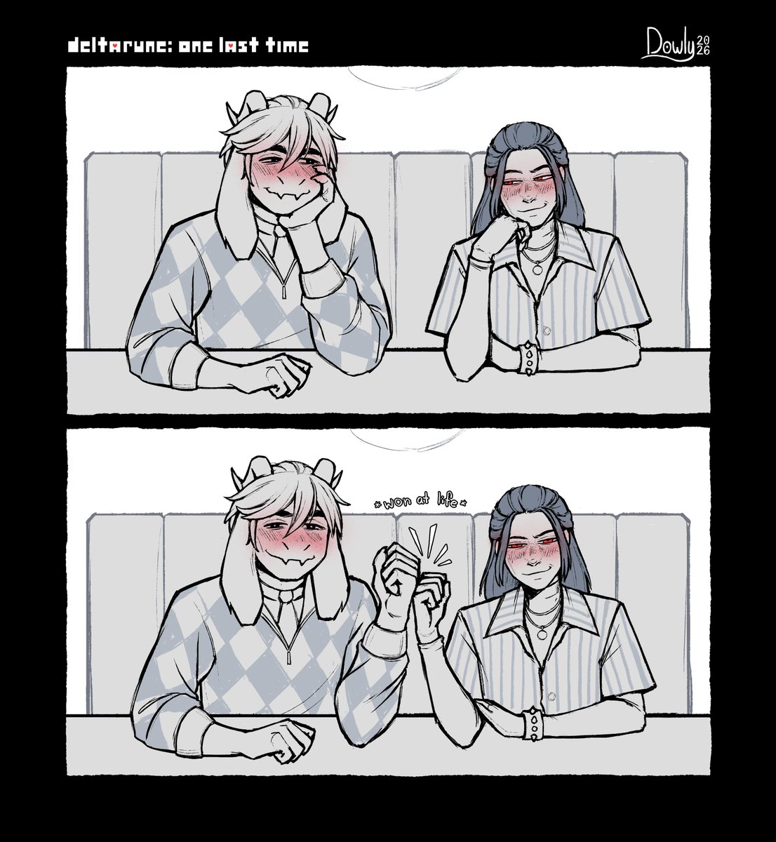 Dreemurrs sure have interesting taste in women

#krusie #dessriel 
#DELTARUNE #deltaruneAU #deltaruneOLT