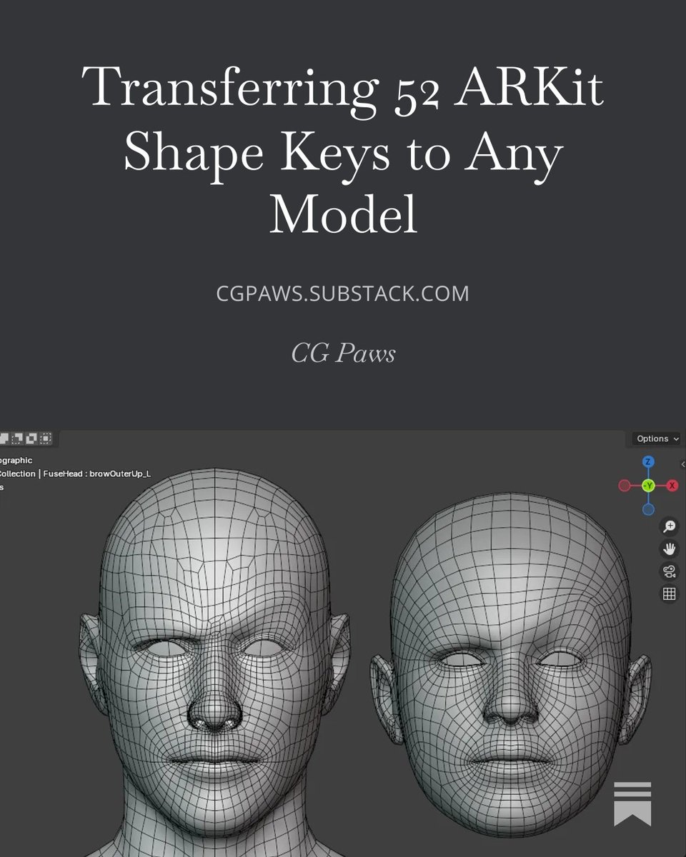 vinnytells's tweet photo. Hello folks!
Sharing with you a new tutorial on transferring ARKit keys from one model to another, using only free add-ons in Blender.
#Blender #b3d #Arkit #Tutorial https://t.co/olORhFrFa5