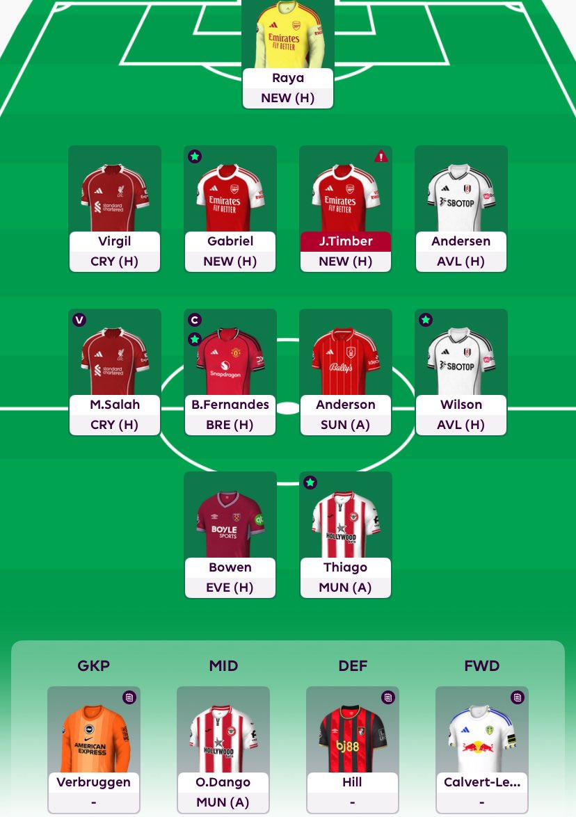 FPL_Rory's tweet photo. All set for GW34✅

Dubravka➡️Raya🔥

Shame that I lost my 0% owned Mo Salah because he scored 

Thiago brace🔜

Good luck all🍀

#FPLCommunity #FPL https://t.co/6Rc5KlWi7c