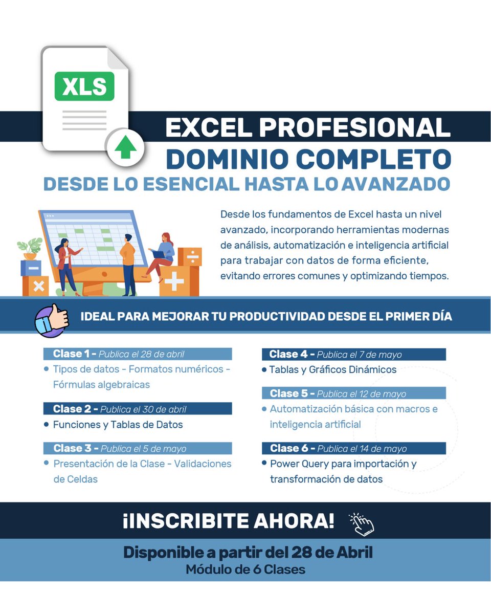 IncagroAR's tweet photo. Arrancamos el Ciclo de Capacitación 2026 con todo 🚀
6 clases de contenido práctico, pensado para el negocio granario. Y lo mejor: es completamente gratuito 👌

👉Inscribite acá: https://t.co/LelAQgDOz9

#CapacitaciónContinua #INCAGRO #ExcelProfesional https://t.co/Gg2Za7S0UR