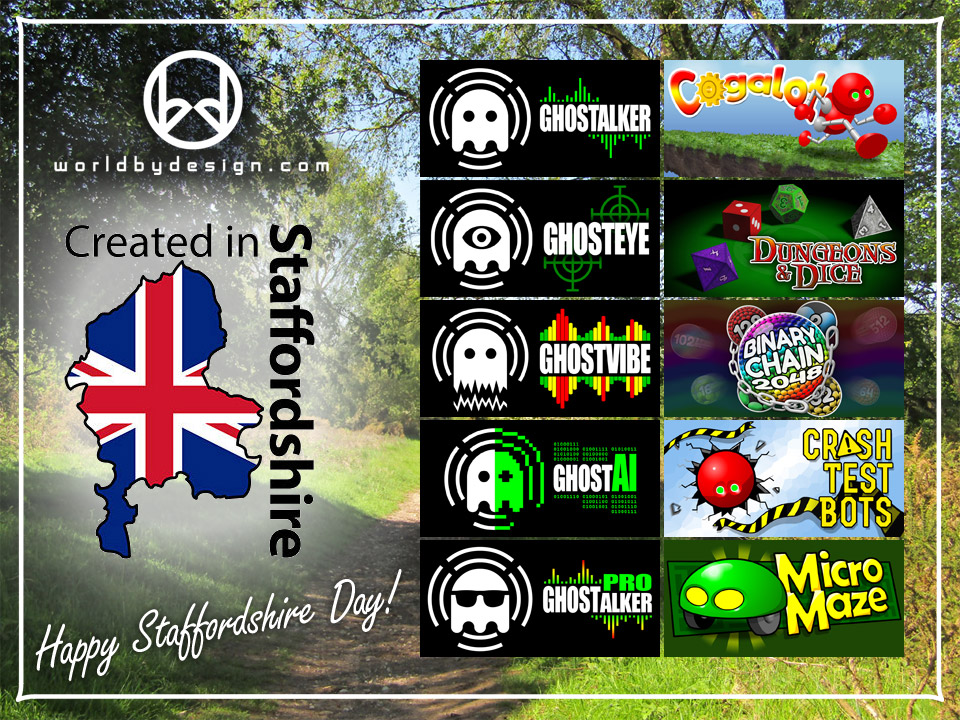 WorldByDesignUK's tweet photo. It's #StaffordshireDay! I'm very proud to live &amp; work in such a beautiful &amp; creative county. All https://t.co/6k4mDvzfov apps &amp; games are developed in-house within #Staffordshire, including two #⃣1⃣ apps in the @AppStore
@EnjoyStaffs
 @WeareStaffs
 @staffslife
#indiedev #oatcakes https://t.co/eBeMnIo0xc