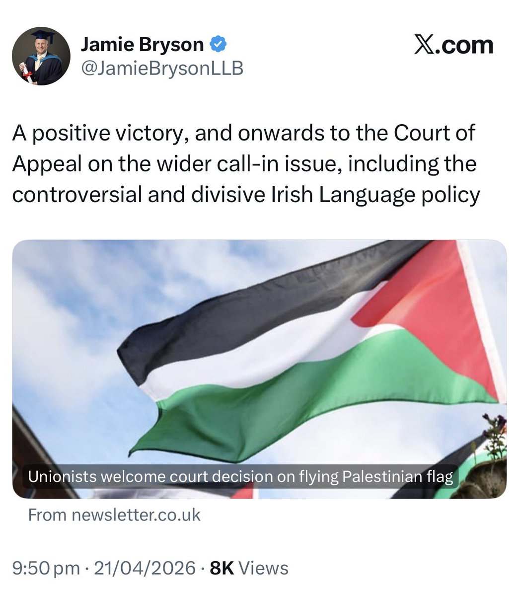 Jamie Bryson Fan Club tweet media