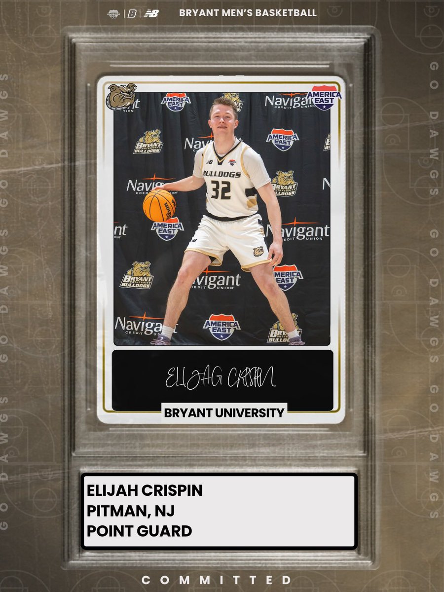 BryantHoops's tweet photo. Excited to welcome Elijah Crispin to the Bryant Basketball family! 

#GoDawgs #ElijahCrispin https://t.co/ptzfQh91IV