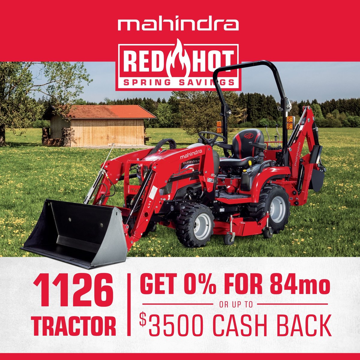 ChuddPowerSport's tweet image. See why Mahindras are worth their weight in steel. Get yours with 0% for up to 84months AND up to $2000 cash back OR up to $4,500 cash back. Call us today at  +1 888-642-8555!
.
.
.
#MahindraTractors #Mahindra #FarmingCommunity #FarmTractor #FreshStart #Viral