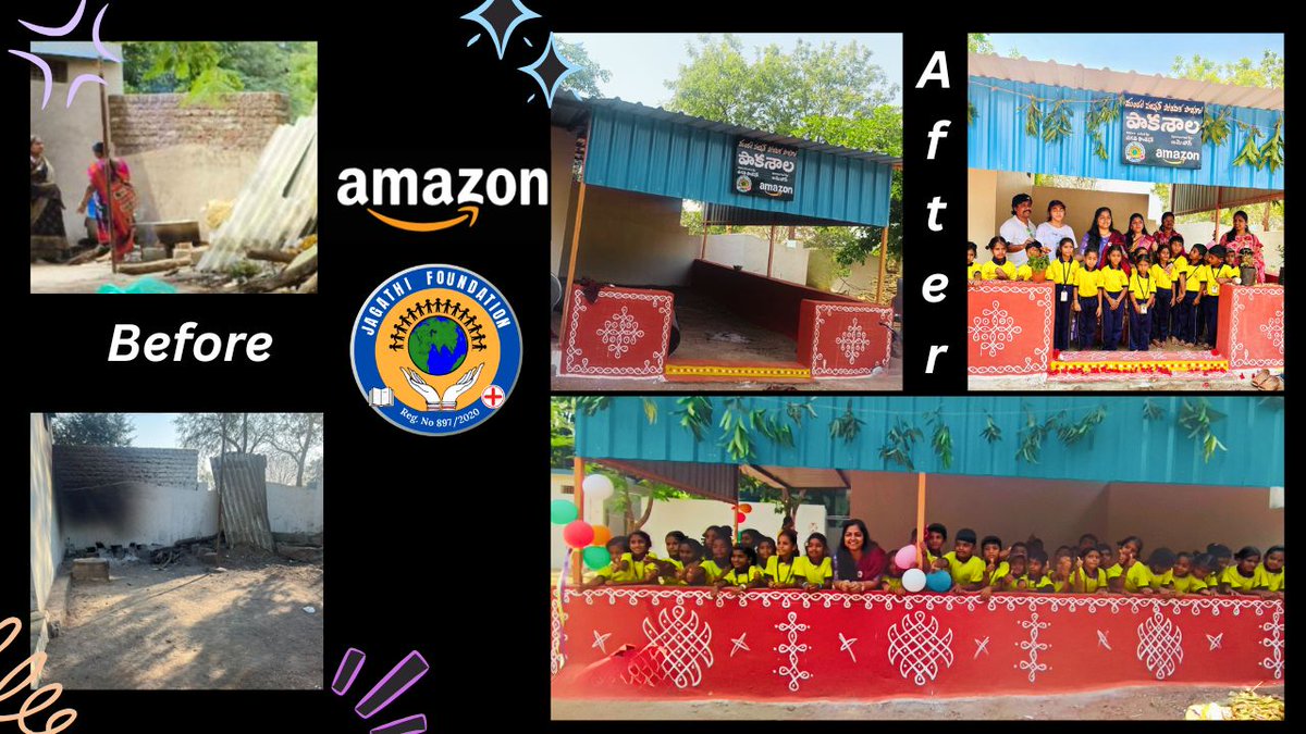 jagathi_NGO's tweet photo. 🍲 From struggle to dignity—Jagathi Foundation, with Amazon, inaugurates its first Paakashala at MPPS Srirangavaram, Medchal.

A step towards safe, hygienic meals, better nutrition &amp; dignity for every child.

#Paakashala #VidyaMitra #JagathiFoundation #CSRImpact https://t.co/lNTeAZPiQj