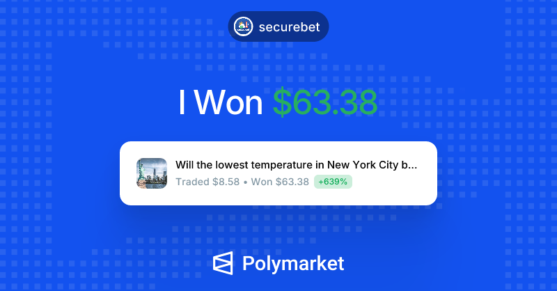 germain_marcano's tweet photo. Welcome to the new "The Lowest Temp" market on Polymarket! 🌡️📉 Ready to predict the cold? Join the game and start trading now! ❄️

Follow me: @securebet 🚀

#Polymarket #Trading #Weather https://t.co/CogtQfXx2K