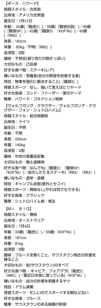 lv666_Lucifer's tweet image. #ファーストペイデー #初任給の日
#KOF #ボスチーム
#餓狼伝説 #龍虎の拳
【#ギース・ハワード】
そうやって一生這いつくばってるがいい。

【#ヴォルフガング・クラウザー】
期待ハズレだよ。所詮はその程度の力であったか。

【#MｒＢＩＧ】
フッ、殺されなかっただけありがたいとおもえ！