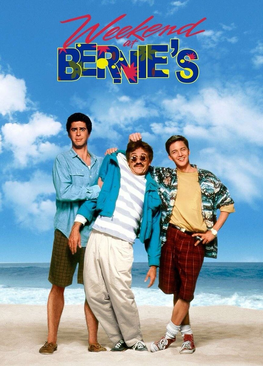 MGeeSpot's tweet image. #Rewatched
WEEKEND AT BERNIE'S (1989)
Two yuppies spend a crazy weekend with a dead guy while running from the mob which also pretty much sums up my brother-in-law's bachelor party in Atlantic City. 
Starring a Single Guy, a Brat Packer and Terry Crews.
#flashback #80s #movies