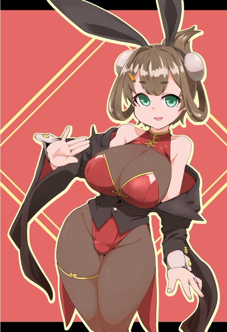 skeb描いてました 燕尾服バニーに中華感を足そうとしたけどなかなか難しい