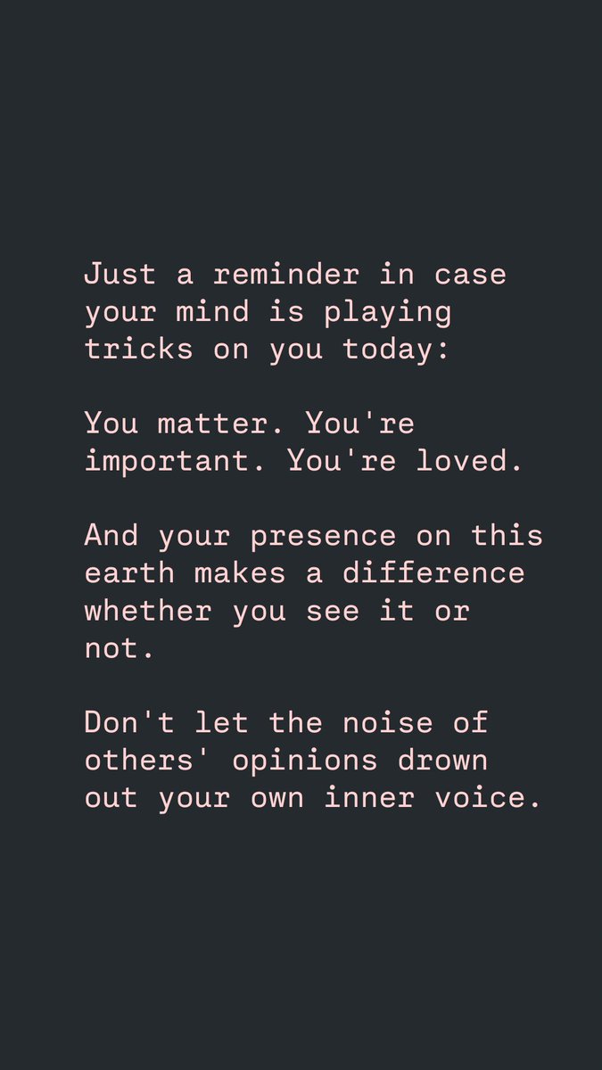 blue6babi's tweet image. Always remember you matter, you're important and you are loved, and you bring to this world things no one else can.
#youmatter #PositiveMindset #bellathoughtss