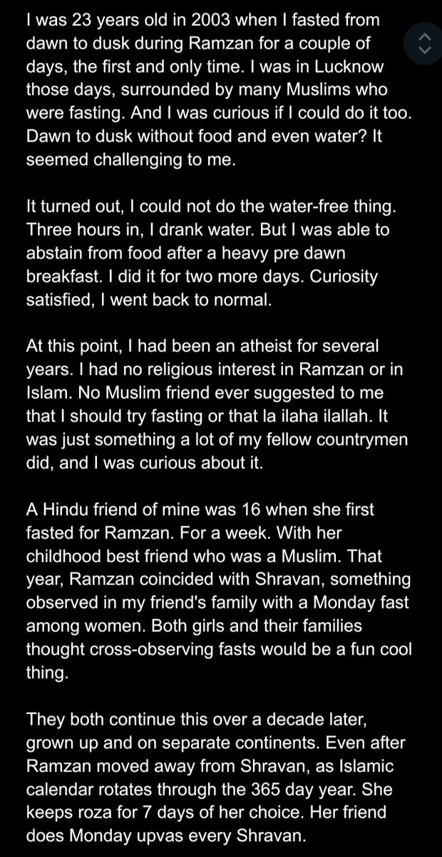 gauravsabnis's tweet image. I was recently asked by an Indian newspaper to write a 700 word op-ed expanding my thread about how a lot of curiosity driven cross-faith gestures have become politically charged these days. 

I wrote &amp;amp; sent. They didn't respond.

So posting it here. #NewIndia