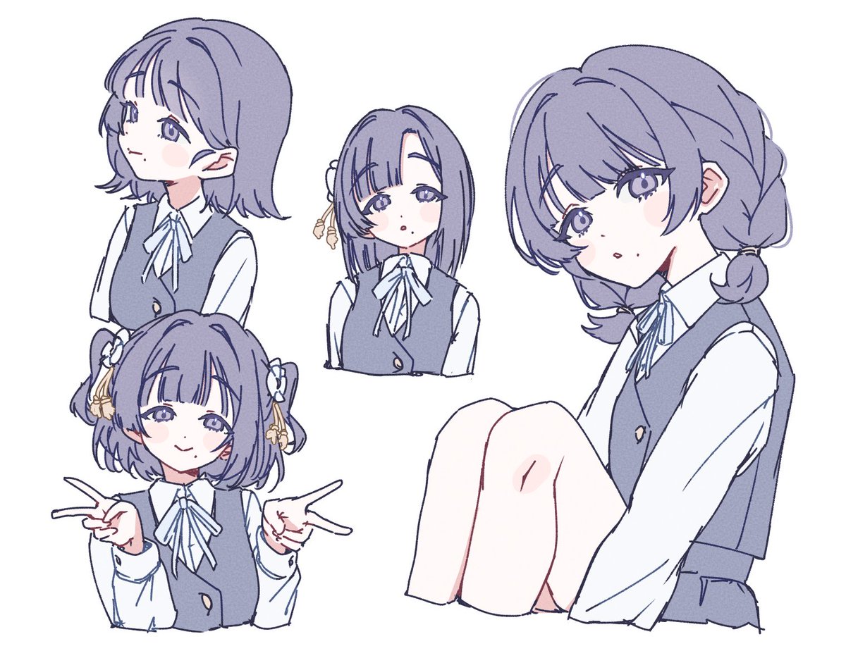 美鈴のstep3の髪型妄想してたやつなんだけどかすりもしなかった