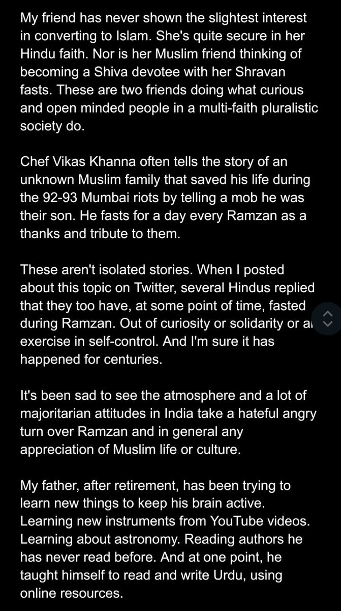gauravsabnis's tweet image. I was recently asked by an Indian newspaper to write a 700 word op-ed expanding my thread about how a lot of curiosity driven cross-faith gestures have become politically charged these days. 

I wrote &amp;amp; sent. They didn't respond.

So posting it here. #NewIndia