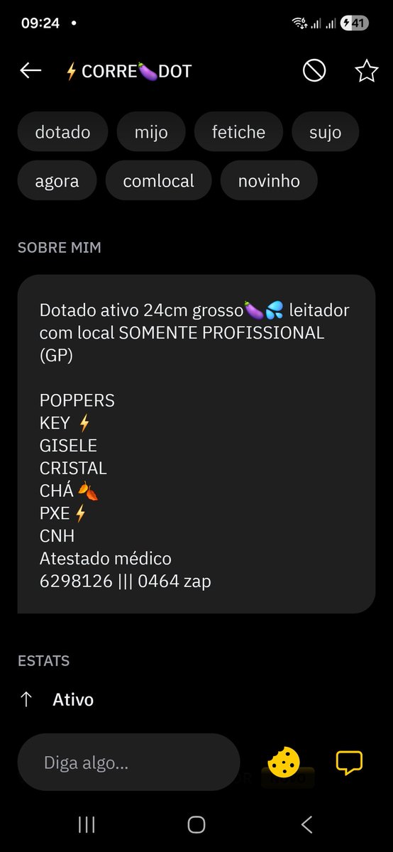 novingyn24's tweet photo. Pessoal, esse aqui é golpista em Goiânia e Aparecida o nome q ele manda pra fazer o pix é Francisco Silva Sousa, nao caiam , diz q vende tudo quanto é tipo de drogas, queria pegar o Poppers pra experimentar, o pau no cu pede metade do pix adiantado e nao entrega.... https://t.co/dGlN26zCGF