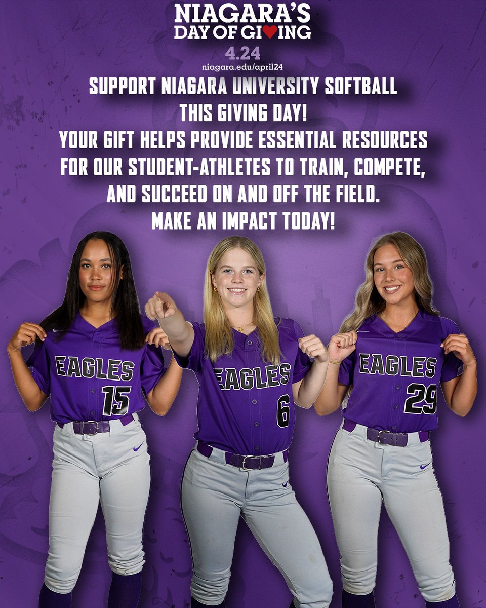 NiagaraSB's tweet photo. Today is Giving Day! Please show your support for our team by donating at the link below!

🔗- https://t.co/WmXlLjPVuP

🟣🦅🥎 https://t.co/tsyhDKZQhW