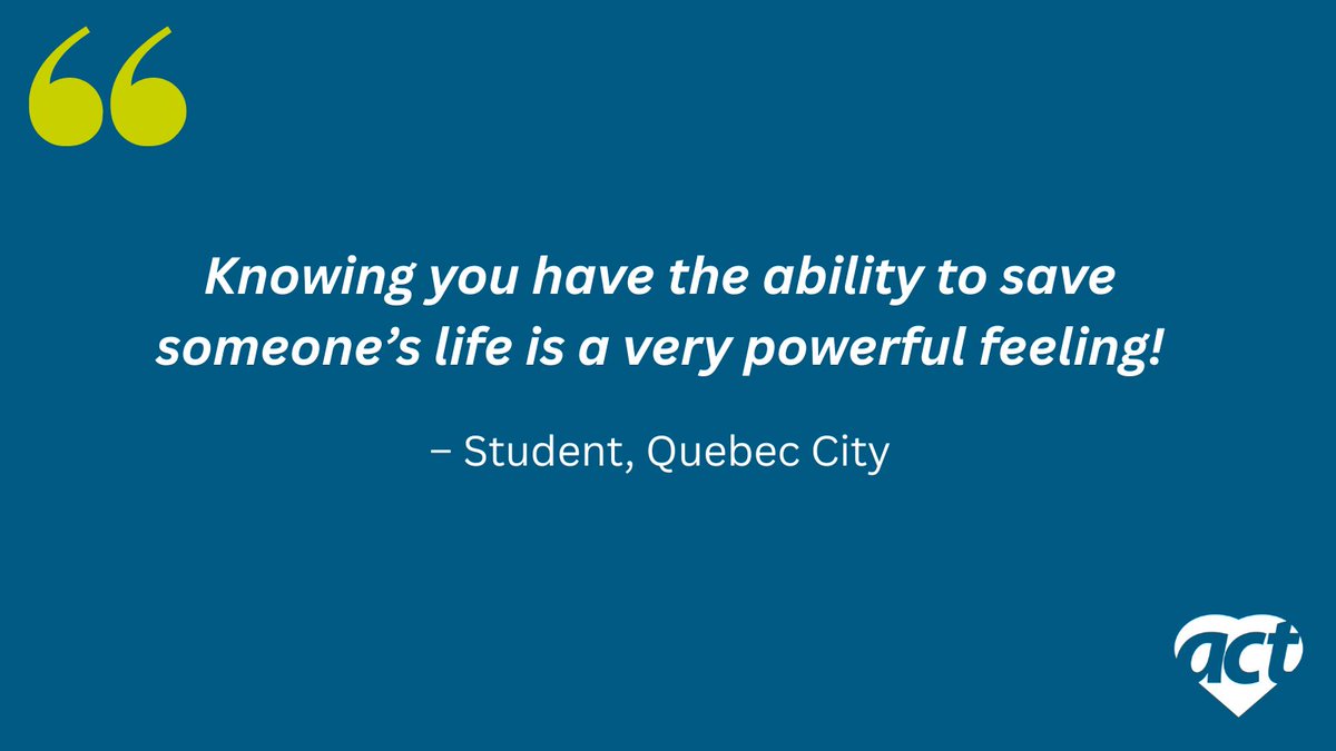 actfoundation's tweet photo. This is how learning #CPR makes our students feel 💙
What could be more inspiring?

Learn more about the ACT High School CPR and AED Program: https://t.co/DnfgRbwSGM

#CPRSavesLives #Train2ACT #ACT2Save #FeelGoodFriday https://t.co/cgz6DX1mp3